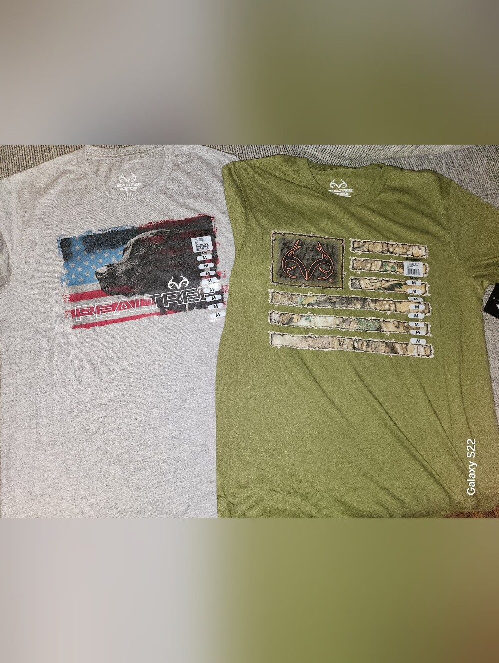 Realtree Men's Short-Sleeve Pack — Olive Green & Heather Gray Graphic Tees